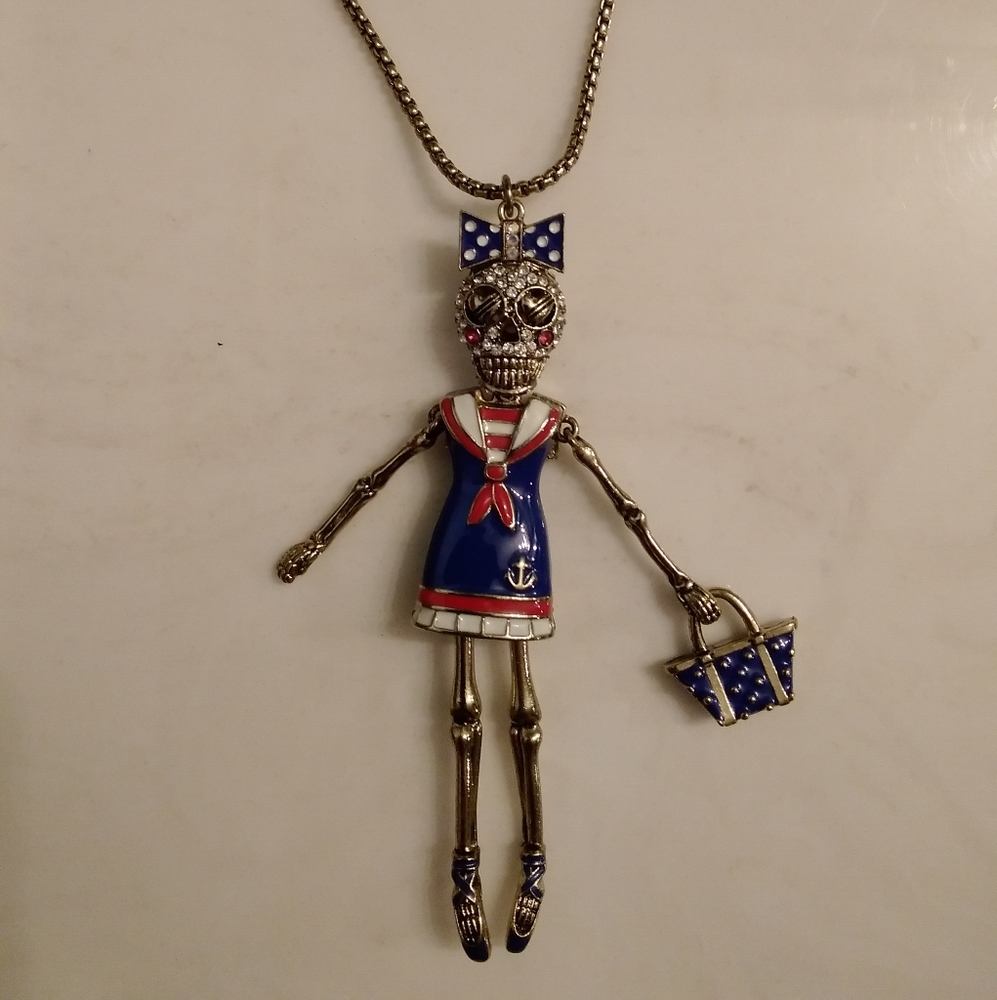 Betsey Johnson Ivy League Sailor Girl Necklace